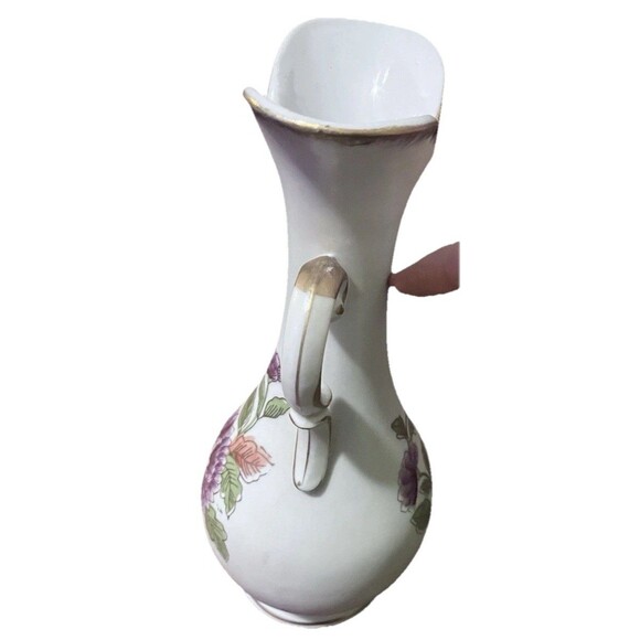 Meissen Porcelain Vase w/ 2 Blue Crossed Arrows Hand Painted. Gold Trim - Picture 15 of 16